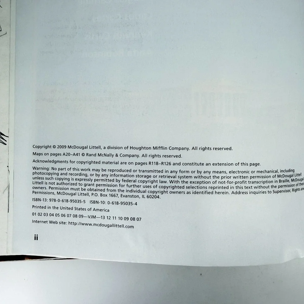 McDougal‎ Littell Middle School World History: Student Edition 2009